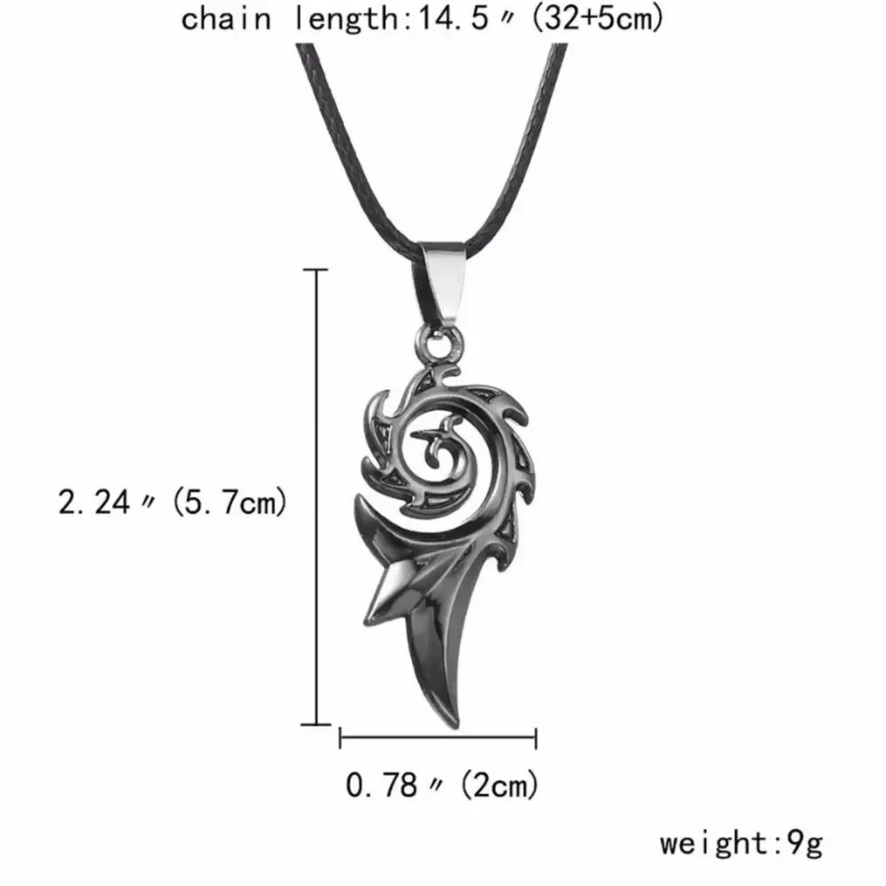 Men's Dragon Flame Necklace Pendant Wings Gothic Silvertone Black Cord Chain New
